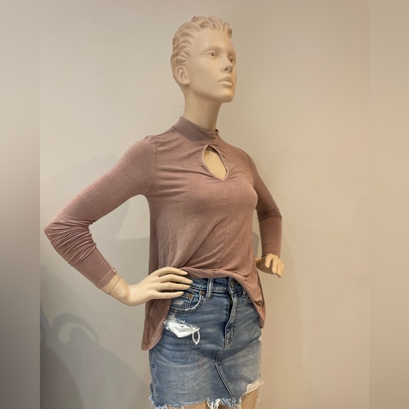 AMERICAN EAGLE | Soft & Sexy line | Dusty Rose  Mockneck Long Sleeve Size XS - Picture 3 of 9